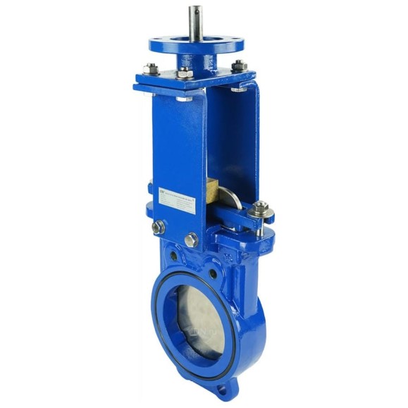 Задвижка шиберная DN.ru GGG40-SS304-NBR-2W-ISO Ду125 Ру10 с голым штоком и ISO-фланцем D040-03161