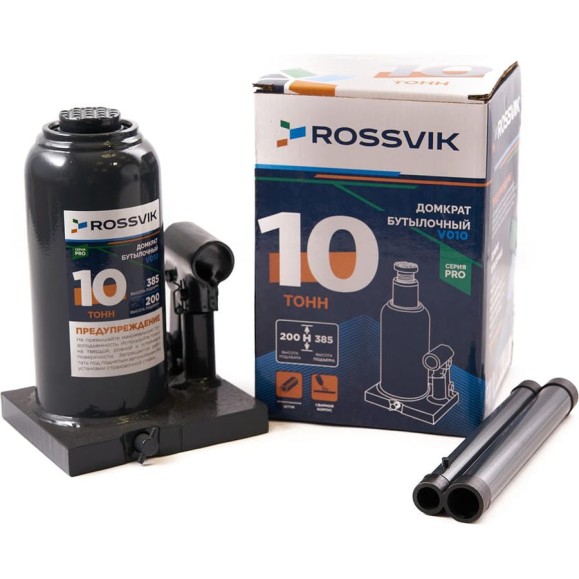 Домкрат бутылочный Rossvik PRO V010 г/п 10.0 т V010 PRO