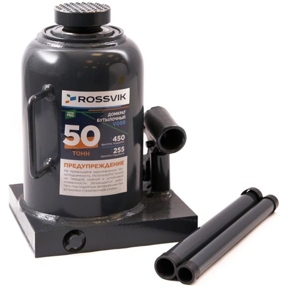 Домкрат бутылочный Rossvik PRO V050 г/п 50.0 т V050 PRO
