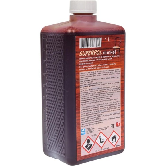 Очиститель SUPERPOL DUNKEL (1 л; темный) для мебели из дерева Pramol 4510.201