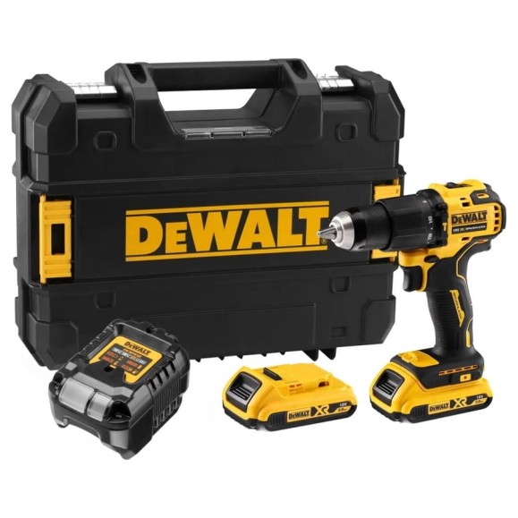 Аккумуляторная ударная дрель-шуруповерт DEWALT DCD709D2T, 18 В, 1650 об/мин, 28050 уд/мин, с 2 АКБ 2 Ач и ЗУ, в кейсе TSTAK DCD709D2T-QW Аккумуляторная ударная дрель-шуруповерт DEWALT DCD709D2T, 18 В, 1650 об/мин, 28050 уд/мин, с 2 АКБ 2 Ач и ЗУ, в кейсе TSTAK DCD709D2T-QW