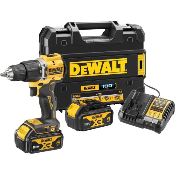 Аккумуляторная ударная дрель-шуруповерт DEWALT DCD100YM2T, 18 В, 1650 об/мин, 28050 уд/мин, с 2 АКБ 4 Ач и ЗУ, в кейсе TSTAK DCD100YM2T-QW Аккумуляторная ударная дрель-шуруповерт DEWALT DCD100YM2T, 18 В, 1650 об/мин, 28050 уд/мин, с 2 АКБ 4 Ач и ЗУ, в кейсе TSTAK DCD100YM2T-QW
