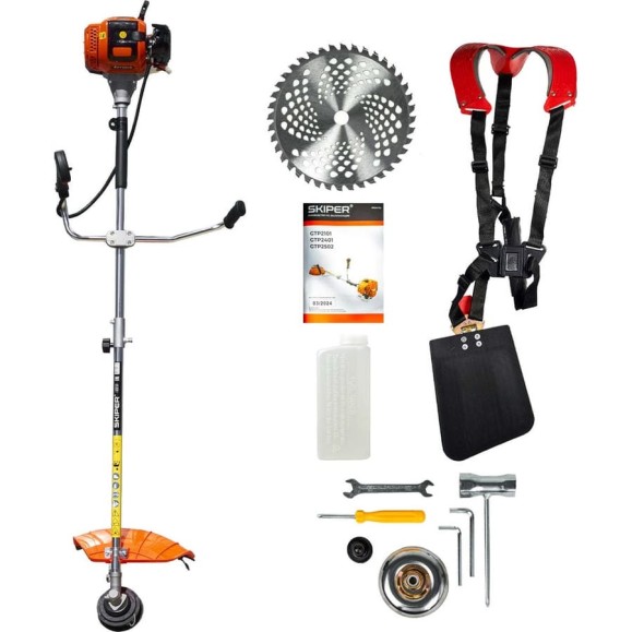 Мотокоса SKIPER GTP2502 (2.5 кВт, autocut25, диск40Т, двуплечный ремень, лёгк.старт, разборн. штанга) 00-00024968 Мотокоса SKIPER GTP2502 (2.5 кВт, autocut25, диск40Т, двуплечный ремень, лёгк.старт, разборн. штанга) 00-00024968
