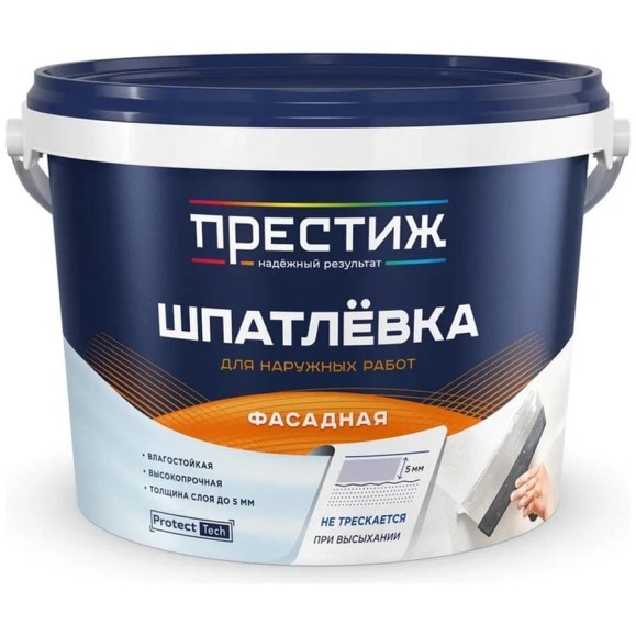 Шпатлевка фасадная ПРЕСТИЖ 3 кг 260716 Шпатлевка фасадная ПРЕСТИЖ 3 кг 260716