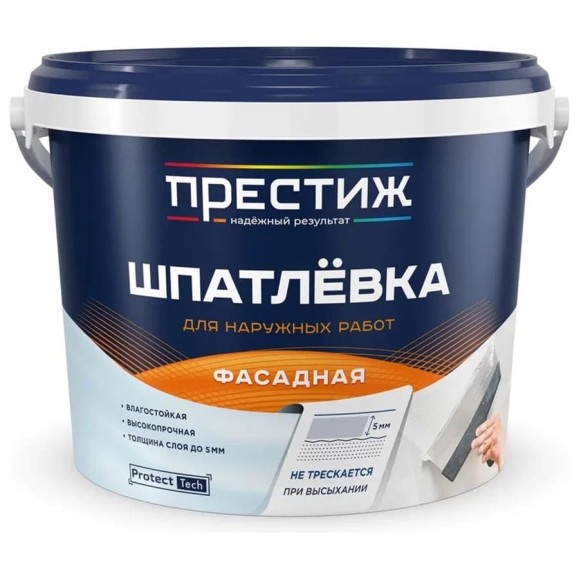 Шпатлевка фасадная ПРЕСТИЖ 5 кг 260717 Шпатлевка фасадная ПРЕСТИЖ 5 кг 260717