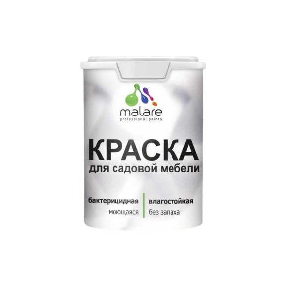 Резиновая краска MALARE для садовой мебели, по дереву, для наружных и внутренних работ, моющаяся без запаха полуглянцевая, парнасская роза, 2 кг КСДМБЛПАРПГ0200 Резиновая краска MALARE для садовой мебели, по дереву, для наружных и внутренних работ, моющаяся без запаха полуглянцевая, парнасская роза, 2 кг КСДМБЛПАРПГ0200