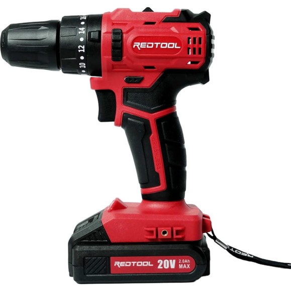 Ударная дрель с литий-ионным аккумулятором REDTOOL CS-1100SET 20В, 2000мАч, 50Нм, 2 скорости RT 1100 Ударная дрель с литий-ионным аккумулятором REDTOOL CS-1100SET 20В, 2000мАч, 50Нм, 2 скорости RT 1100