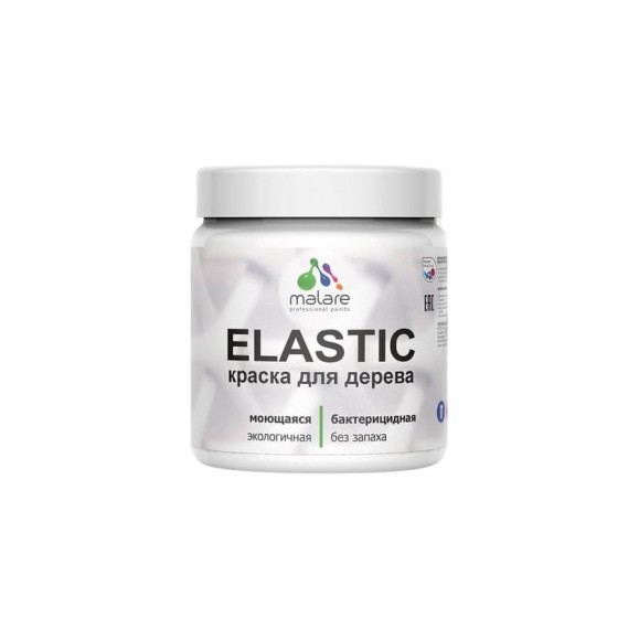 Краска резиновая по дереву MALARE Elastic, акриловая для наружных и внутренних работ, без запаха, полуглянцевая, синяя малина, 0.5 кг КЭЛСТЛСИМПГ0050 Краска резиновая по дереву MALARE Elastic, акриловая для наружных и внутренних работ, без запаха, полуглянцевая, синяя малина, 0.5 кг КЭЛСТЛСИМПГ0050