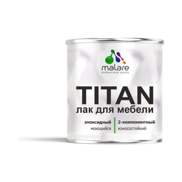 Лак эпоксидный 2К MALARE TITAN для мебели, двухкомпонентный, высокопрочный, износостойкий, моющийся, прозрачный глянцевый (0.7 кг + 0.2 кг отвердитель) ЭЛМЕБПРГ0070 Лак эпоксидный 2К MALARE TITAN для мебели, двухкомпонентный, высокопрочный, износостойкий, моющийся, прозрачный глянцевый (0.7 кг + 0.2 кг отвердитель) ЭЛМЕБПРГ0070