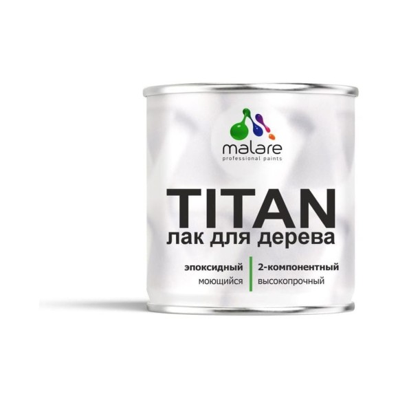 Лак эпоксидный 2К MALARE TITAN для дерева, двухкомпонентный, укрепляющий, влагостойкий, моющийся, прозрачный глянцевый (0.7 кг + 0.2 кг отвердитель) ЭЛДЕРПРГ0070 Лак эпоксидный 2К MALARE TITAN для дерева, двухкомпонентный, укрепляющий, влагостойкий, моющийся, прозрачный глянцевый (0.7 кг + 0.2 кг отвердитель) ЭЛДЕРПРГ0070