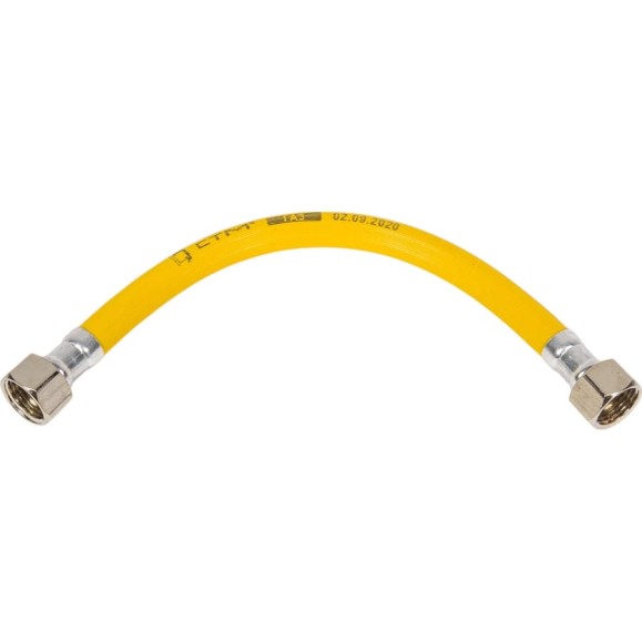 Подводка для газа СТМ ГАЗ ПВХ, 1/2", гайка-гайка, 30 см CGVF1203 Подводка для газа СТМ ГАЗ ПВХ, 1/2", гайка-гайка, 30 см CGVF1203