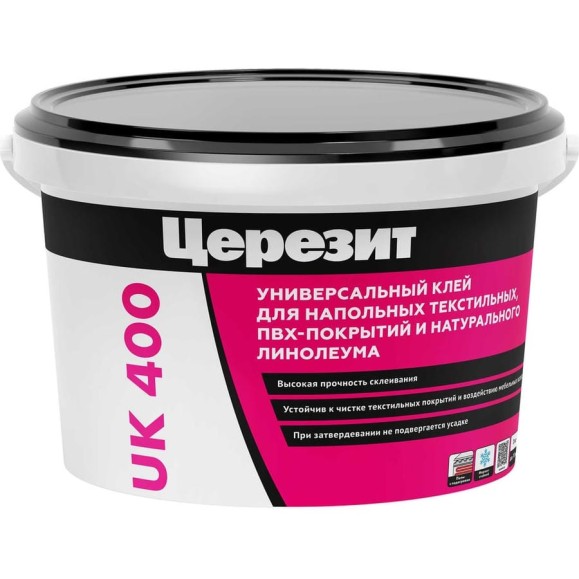 Универсальный дисперсионный клей для текстиля и пвх Церезит Uk 400/3 2144865 Универсальный дисперсионный клей для текстиля и пвх Церезит Uk 400/3 2144865