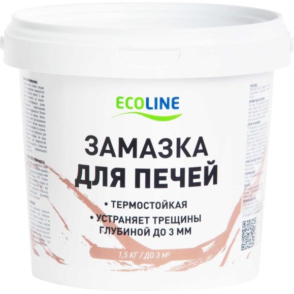 Замазка для печей ECOLINE 1,5 кг 4607130862704 Замазка для печей ECOLINE 1,5 кг 4607130862704