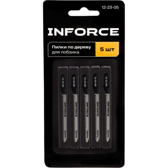 Пилки по дереву для лобзика 5 шт. Inforce 12-23-05 Пилки по дереву для лобзика 5 шт. Inforce 12-23-05