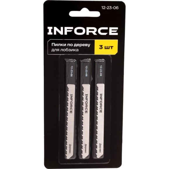 Пилки по дереву для лобзика 3 шт. Inforce 12-23-06 Пилки по дереву для лобзика 3 шт. Inforce 12-23-06