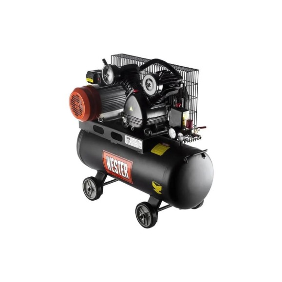Компрессор WESTER WBK2200/50PRO ременной привод, поршневой масляный, 2200 Вт, 340л/мин, 8бар 631638 Компрессор WESTER WBK2200/50PRO ременной привод, поршневой масляный, 2200 Вт, 340л/мин, 8бар 631638