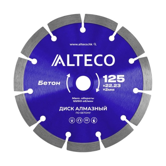 Диск алмазный по бетону ALTECO 125х22.23 мм 66514 Диск алмазный по бетону ALTECO 125х22.23 мм 66514