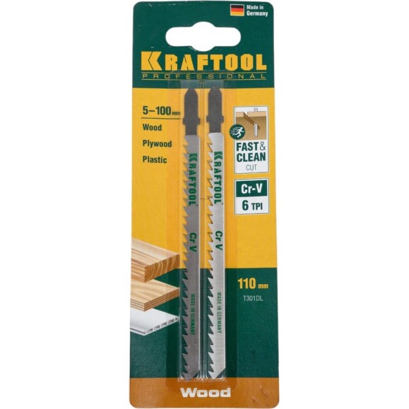 Полотно 2 шт. (110 мм; шаг 4 мм) по дереву для электролобзика KRAFTOOL 159512-4 Полотно 2 шт. (110 мм; шаг 4 мм) по дереву для электролобзика KRAFTOOL 159512-4