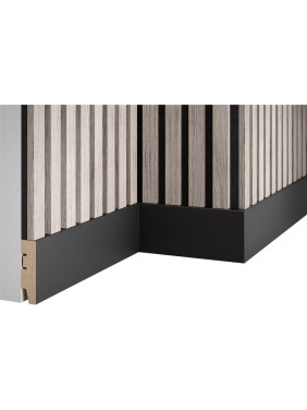 Плинтус Cosca Decor экошпон, черный, 80x22x1200 мм, МДФ, WP8 00-00076280 Плинтус Cosca Decor экошпон, черный, 80x22x1200 мм, МДФ, WP8 00-00076280