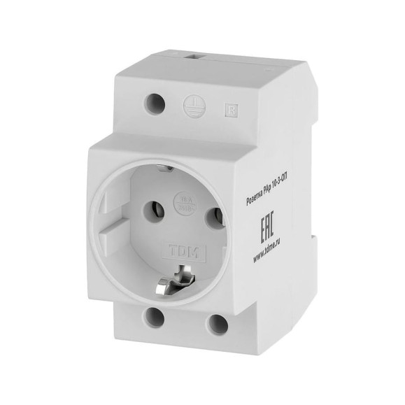 Розетка с заземляющим контактом TDM ELECTRIC РАр10-3-ОП Shuko SQ0209-0001