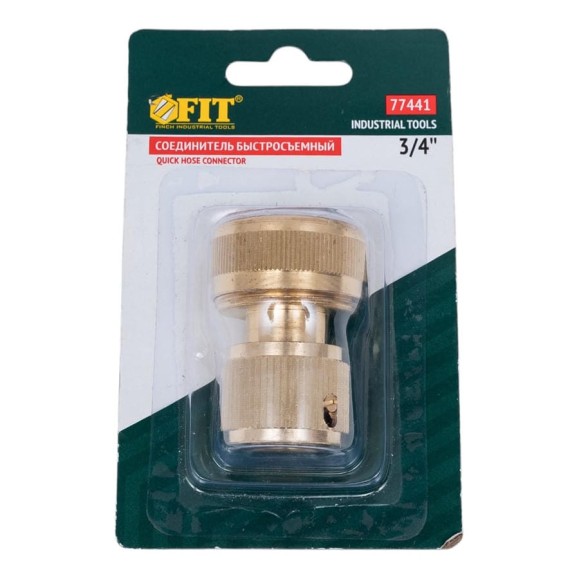 Соединитель латунный 3/4" FIT IT 77441