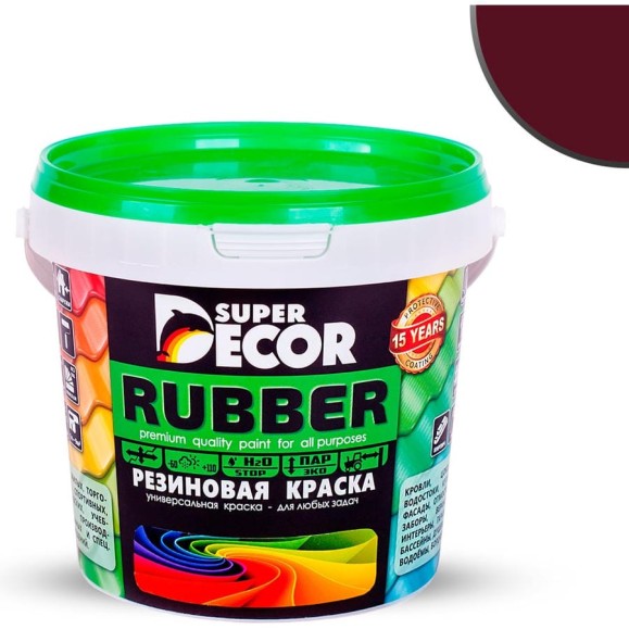 Резиновая краска SUPER DECOR №13 Гранат, 1 кг 4630024701070 Резиновая краска SUPER DECOR №13 Гранат, 1 кг 4630024701070