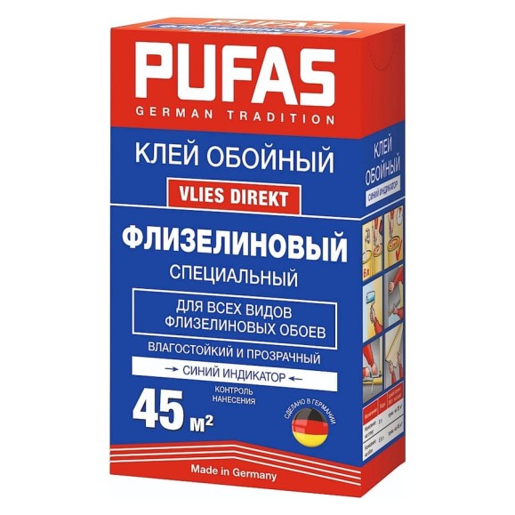 Специальный флизелиновый клей PUFAS (индикатор; 45 кв.м; 300 г) 021712092 Специальный флизелиновый клей PUFAS (индикатор; 45 кв.м; 300 г) 021712092