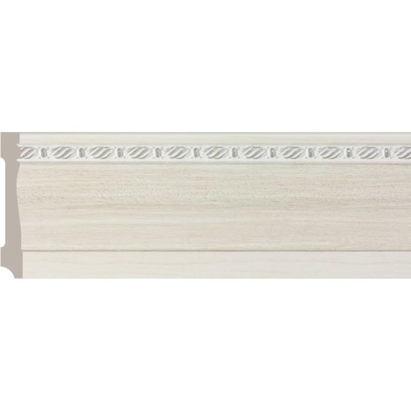Плинтус Cosca Decor интерьерный багет, 95x14x2400 мм, Жемчуг СПБ019717 Плинтус Cosca Decor интерьерный багет, 95x14x2400 мм, Жемчуг СПБ019717