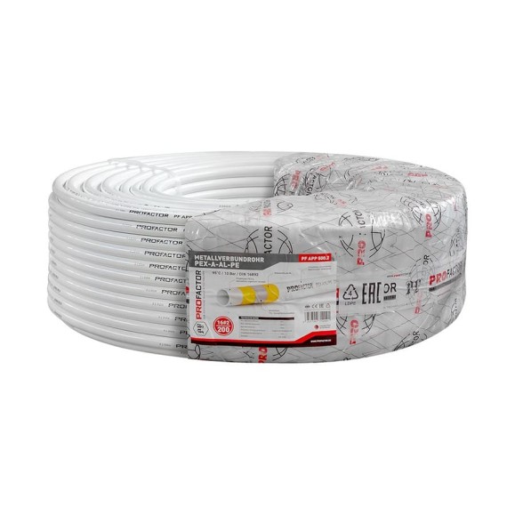 Труба металлопластиковая PROFACTOR PEX-A-AL-PE б/ш O16 х 2мм, бухта 200м PF APP 500.2 Труба металлопластиковая PROFACTOR PEX-A-AL-PE б/ш O16 х 2мм, бухта 200м PF APP 500.2