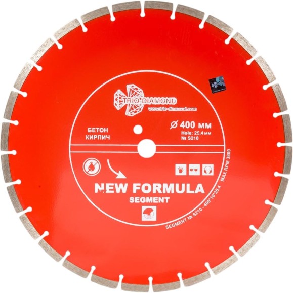 Диск алмазный отрезной TRIO-DIAMOND 400x25.4 New Formula Segment S210
