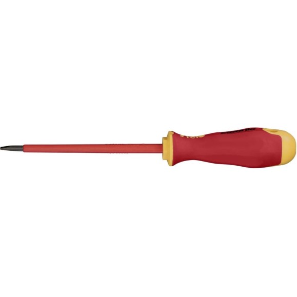 Диэлектрическая отвертка Felo Ergonic 4,5х1,0х125 плоская шлицевая 41304590 Диэлектрическая отвертка Felo Ergonic 4,5х1,0х125 плоская шлицевая 41304590
