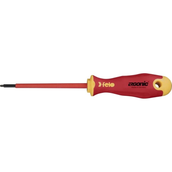 Диэлектрическая отвертка Felo Ergonic квадрат SQ 1X100 41910090 Диэлектрическая отвертка Felo Ergonic квадрат SQ 1X100 41910090