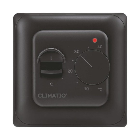Терморегулятор для теплого пола с ручным управлением IQWATT CLIMATIQ BT черный 20618