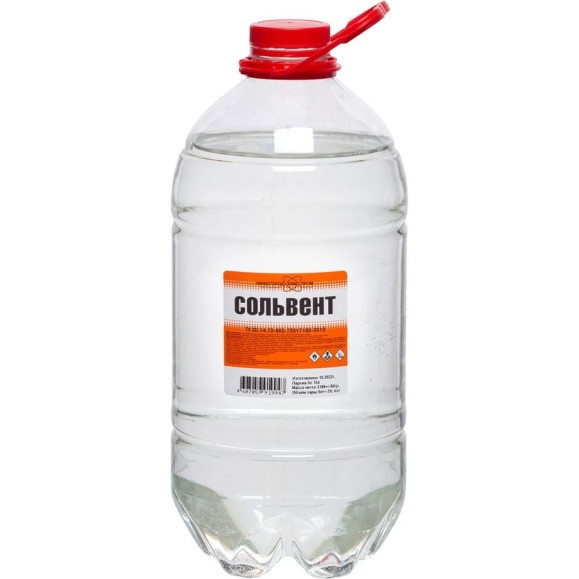 Сольвент, ПЭТ 5 л. НХП 4607059919947 Сольвент, ПЭТ 5 л. НХП 4607059919947
