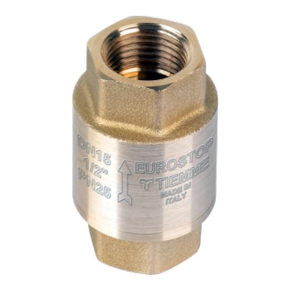 Клапан обратный пружинный Tiemme латунный затвор, G1" DN25 3500144 Клапан обратный пружинный Tiemme латунный затвор, G1" DN25 3500144