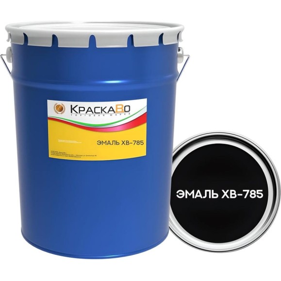 Эмаль КраскаВо ХВ-785 черная 20 кг 4620105772396