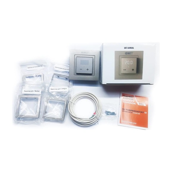 Терморегулятор для теплого пола IQWATT с Wi-Fi программируемый IQ THERMOSTAT D Wi-Fi шампань 400426 Терморегулятор для теплого пола IQWATT с Wi-Fi программируемый IQ THERMOSTAT D Wi-Fi шампань 400426