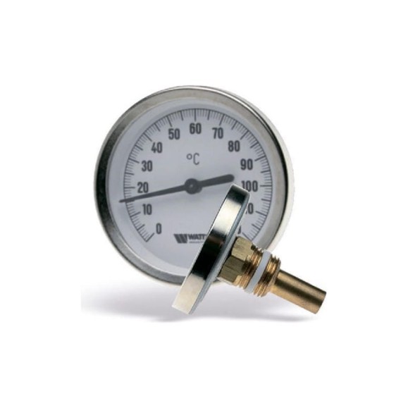 Термометр биметаллический Watts PT30507021 F+R801 SD TAS 63mm 0-120C, гильза 50мм с уплотнением на штоке ст. 10005802