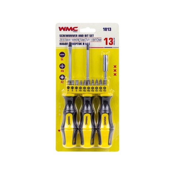 Набор отверток и бит WMC TOOLS 13пр WMC-1013(61015) Набор отверток и бит WMC TOOLS 13пр WMC-1013(61015)