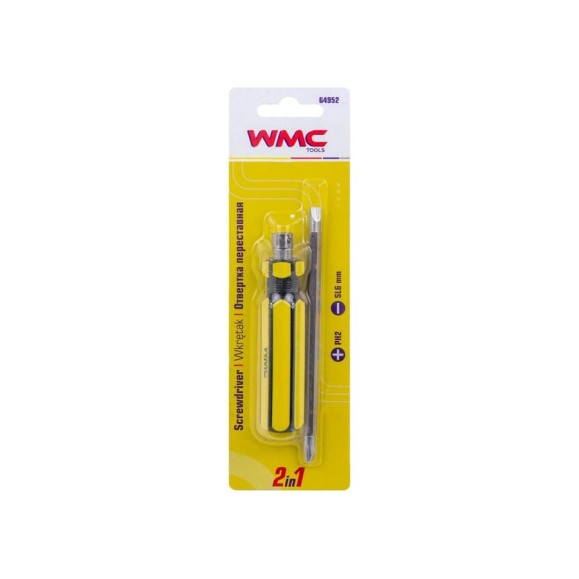 Отвертка переставная WMC TOOLS 2в1 WMC-64952(61016) Отвертка переставная WMC TOOLS 2в1 WMC-64952(61016)