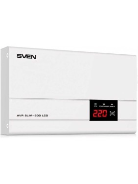 Стабилизатор напряжения SVEN AVR SLIM-500 LCD SV-012809