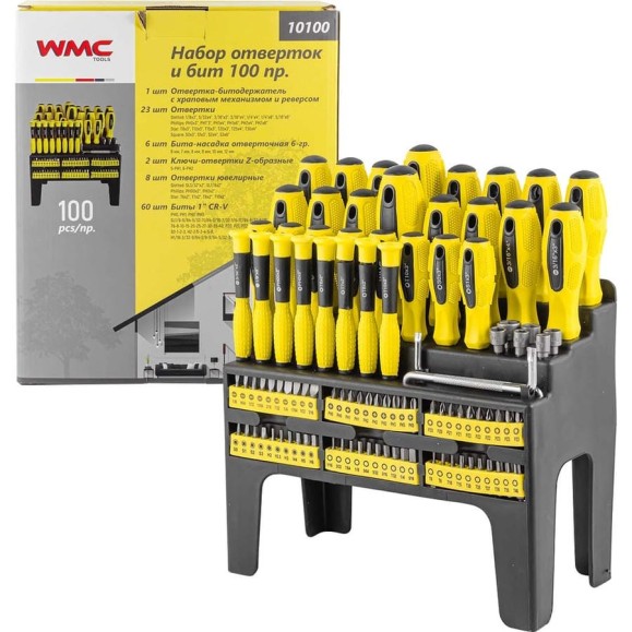 Набор отверток и бит 100пр. WMC TOOLS WMC-10100(51782) Набор отверток и бит 100пр. WMC TOOLS WMC-10100(51782)