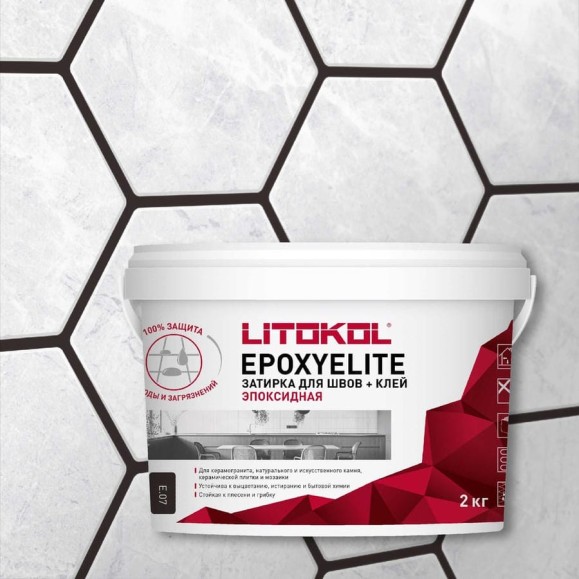 Эпоксидный состав для укладки и затирки мозаики LITOKOL EpoxyElite E.07 ЧЁРНЫЙ КОФЕ 482290003 Эпоксидный состав для укладки и затирки мозаики LITOKOL EpoxyElite E.07 ЧЁРНЫЙ КОФЕ 482290003