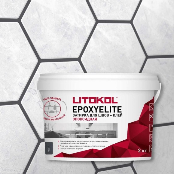 Эпоксидный состав для укладки и затирки LITOKOL EpoxyElite E.06 МОКРЫЙ АСФАЛЬТ 482280003 Эпоксидный состав для укладки и затирки LITOKOL EpoxyElite E.06 МОКРЫЙ АСФАЛЬТ 482280003