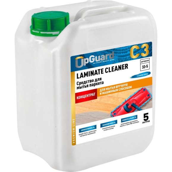 Средство для мытья паркета UPGUARD C3 Parket Cleaner 5л, Концентрат 1:100 33-5 Средство для мытья паркета UPGUARD C3 Parket Cleaner 5л, Концентрат 1:100 33-5