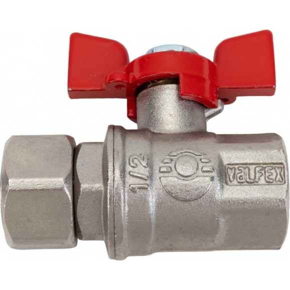 Шаровой кран VALFEX PREMIUM для воды, с накидной гайкой, 1/2" ВР/ВР, бабочка VF.241.NB1.012.PREMIUM Шаровой кран VALFEX PREMIUM для воды, с накидной гайкой, 1/2" ВР/ВР, бабочка VF.241.NB1.012.PREMIUM