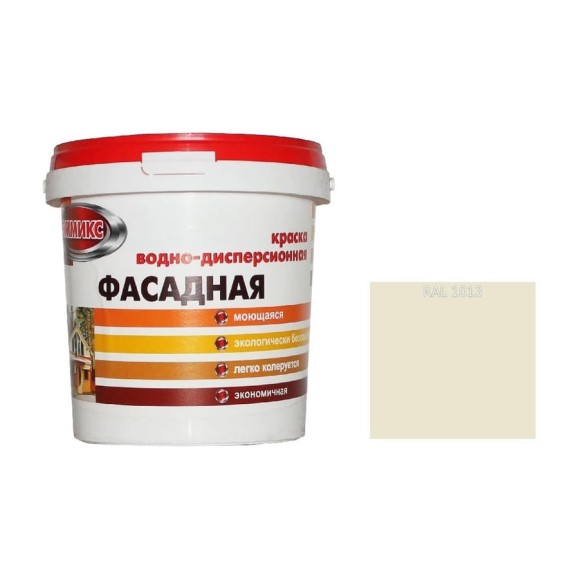 Краска ВД для нар/работ моющаяся Эммикс RAL 1013 (вед 4,5 л/7,2 кг) 4690417121557 Краска ВД для нар/работ моющаяся Эммикс RAL 1013 (вед 4,5 л/7,2 кг) 4690417121557