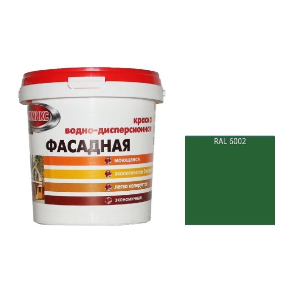 Краска ВД для нар/работ моющаяся Эммикс RAL 6002 (вед 4,5 л/6,3 кг) 4690417121854 Краска ВД для нар/работ моющаяся Эммикс RAL 6002 (вед 4,5 л/6,3 кг) 4690417121854