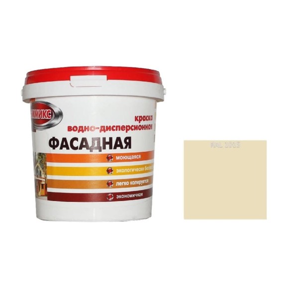 Краска ВД для наружных работ Эммикс моющаяся, RAL 1015 (ведро 9 л/14,4 кг) 4690417131235 Краска ВД для наружных работ Эммикс моющаяся, RAL 1015 (ведро 9 л/14,4 кг) 4690417131235