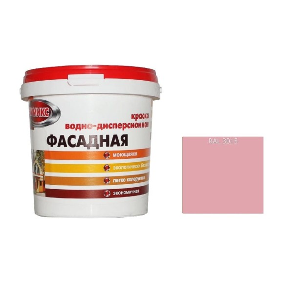 Краска ВД для нар/работ моющаяся Эммикс RAL 3015 (вед 4,5 л/7,2 кг) 4690417121700 Краска ВД для нар/работ моющаяся Эммикс RAL 3015 (вед 4,5 л/7,2 кг) 4690417121700